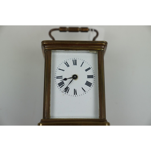 191 - Duverdrey & Bloquel enamel and brass French carriage clock