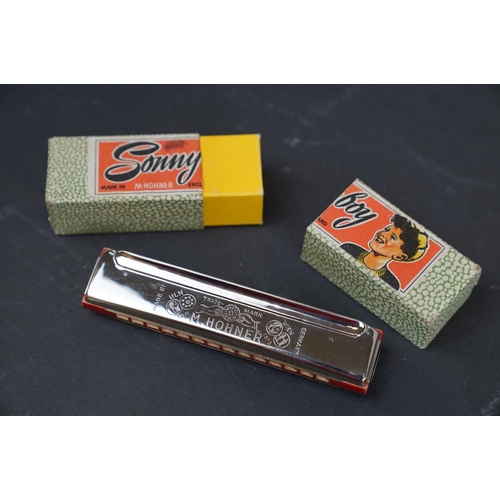 214 - A collection of seven vintage Harmonica's to include M.Hohner examples.