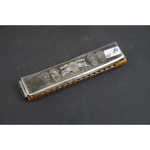 214 - A collection of seven vintage Harmonica's to include M.Hohner examples.