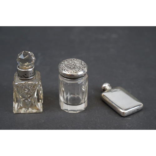 222 - A box of mixed collectables to include an hallmarked silver topped scent bottle, a selection of hall... 