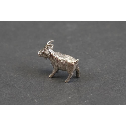 237 - Silver figure of a goat, stamped Sterling