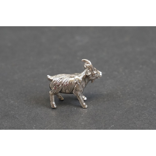 237 - Silver figure of a goat, stamped Sterling