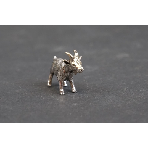 237 - Silver figure of a goat, stamped Sterling