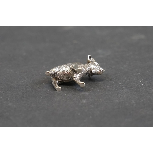 237 - Silver figure of a goat, stamped Sterling