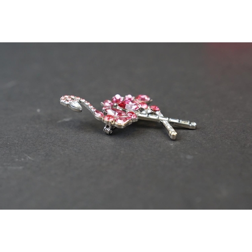 276 - Stylistic flamingo brooch