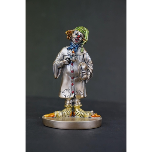 304 - A collection of four Argento 925 silver clown figures.