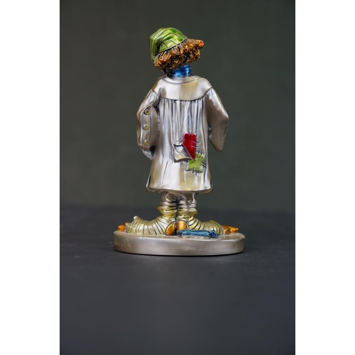 304 - A collection of four Argento 925 silver clown figures.