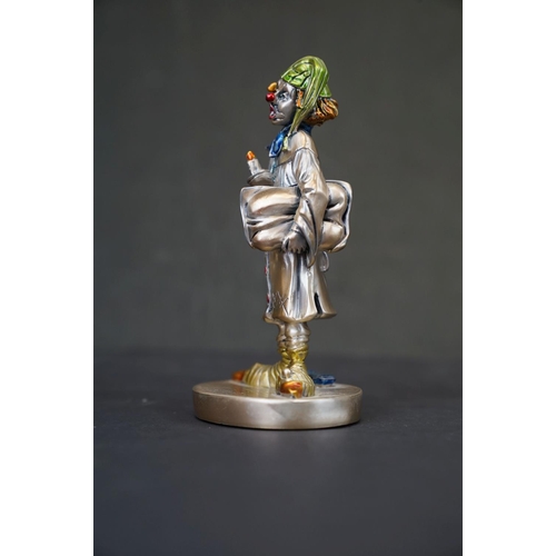 304 - A collection of four Argento 925 silver clown figures.