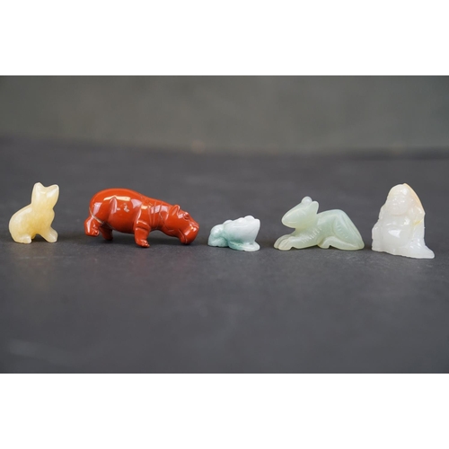 312 - Selection of five Jadeite Figures