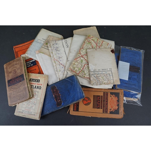 328 - Group of vintage maps to include Bartholomews, Blacks, Geographia Ltd 1940 War Revision etc