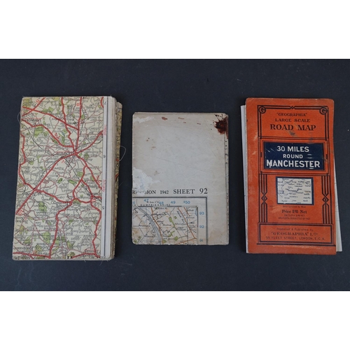 328 - Group of vintage maps to include Bartholomews, Blacks, Geographia Ltd 1940 War Revision etc