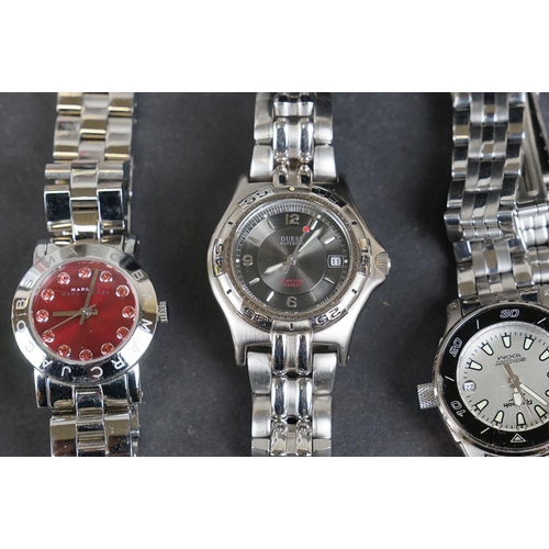 332 - Nine ladies watches to include D & G, Hot Diamonds etc