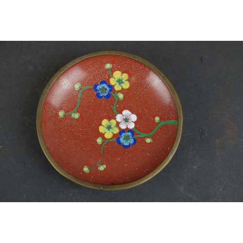 334 - Collection of Cloisonne eggs & pin dishes