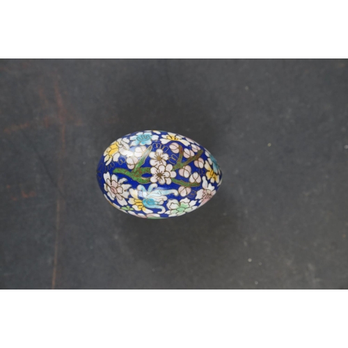 334 - Collection of Cloisonne eggs & pin dishes