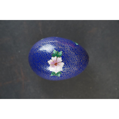 334 - Collection of Cloisonne eggs & pin dishes