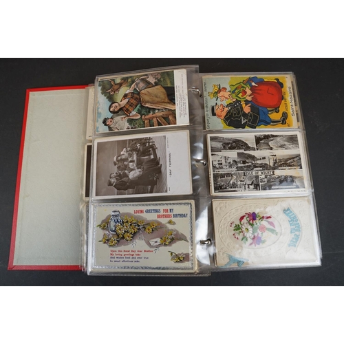 335 - A large collection of vintage postcards, mainly topographical together with a quantity of mixed stam... 