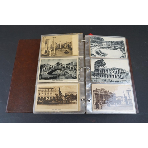 335 - A large collection of vintage postcards, mainly topographical together with a quantity of mixed stam... 