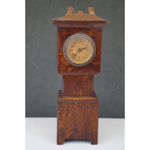 339 - Vintage miniature grandfather clock