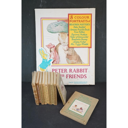 347 - A collection of nine vintage Beatrix Potter books together with Peter Rabbit & his Friends 8 colour ... 