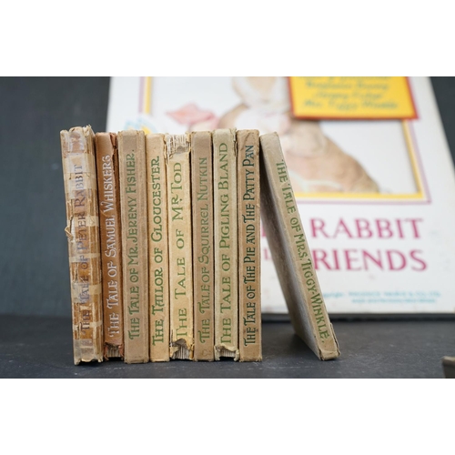 347 - A collection of nine vintage Beatrix Potter books together with Peter Rabbit & his Friends 8 colour ... 