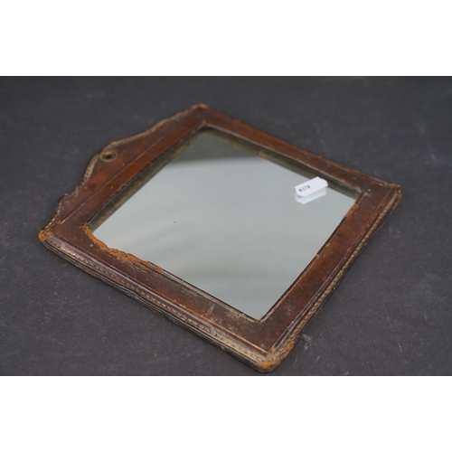 351 - A box of mixed collectables to include a leather framed mirror, a vintage volt meter and a vintage K... 