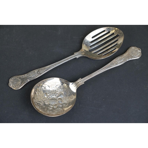 353 - A collection of sterling silver and silver plated cutlery to include a cased set of fully hallmarked... 