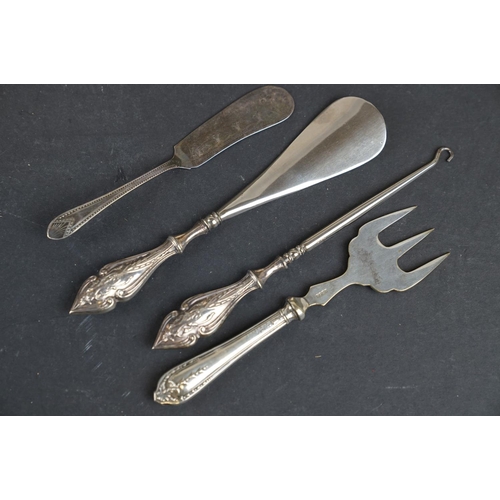 353 - A collection of sterling silver and silver plated cutlery to include a cased set of fully hallmarked... 