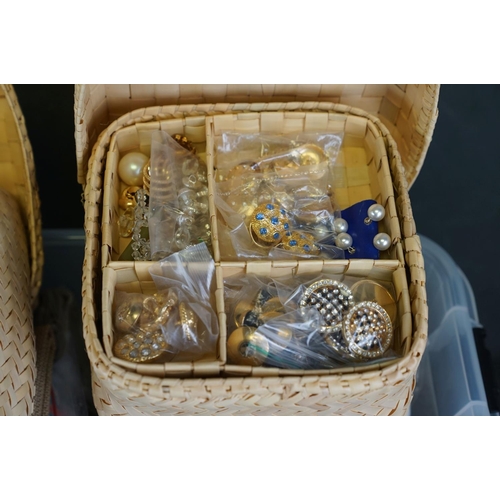 358 - A large collection of vintage sewing collectables to include buttons, ribbons etc.