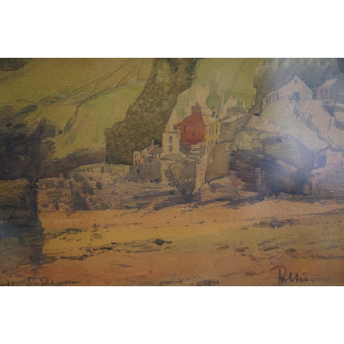 364 - Edward Pullee (1907-2002) Hall Sands, North Devon watercolour on buff paper, variously inscribed and... 