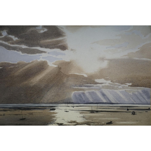 368 - Fairbanks 20th century watercolour seascape 22 x 30 cm.