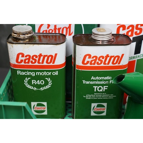 452 - A collection of Castrol advertising tins to include oil cans.