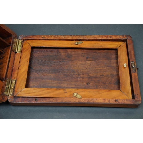 493 - A collection of vintage wooden boxes to include a cigar box together with a tie press.