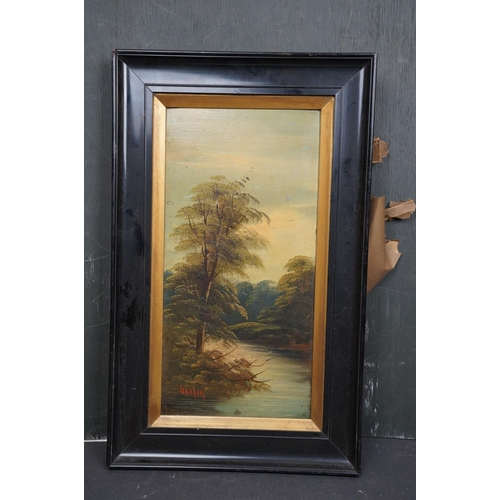 500 - A quantity of contemporary oil paintings and cat prints mounted in antique style frames.