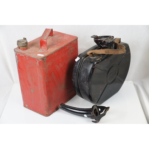 535 - A vintage Bradley Land Rover Series 1 Land Rover spare wheel fuel / Jerry can together with another ... 