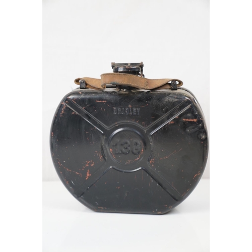 535 - A vintage Bradley Land Rover Series 1 Land Rover spare wheel fuel / Jerry can together with another ... 