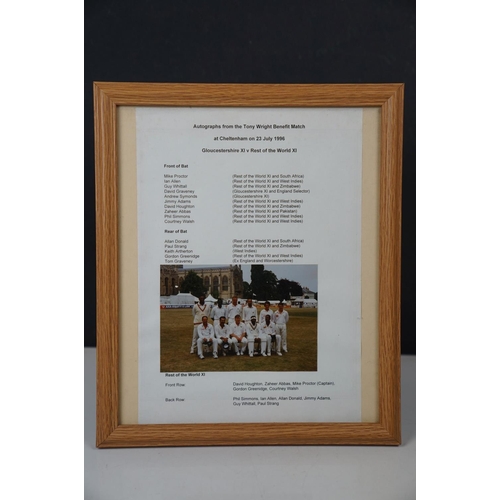 537 - A Gloucestershire County Cricket Club 1996 miniature Cricket bat with 15 signatures to include Allan... 