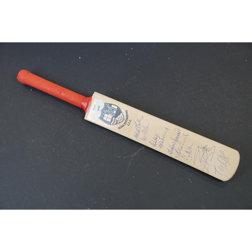 537 - A Gloucestershire County Cricket Club 1996 miniature Cricket bat with 15 signatures to include Allan... 