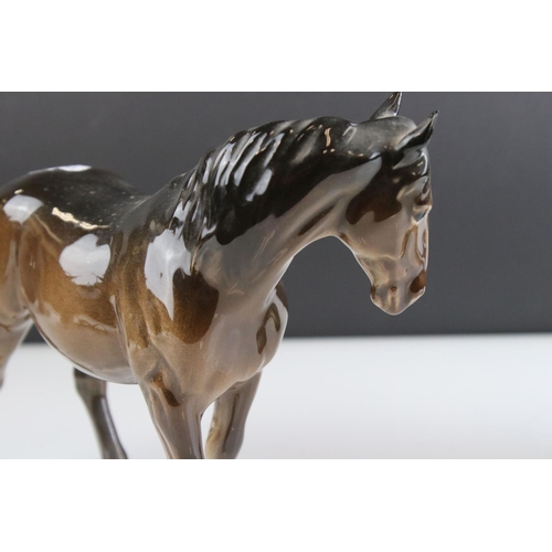 118 - Beswick Brown Shire Mare, model 818 together with Beswick Brown Mare facing left, model 976 and Besw... 