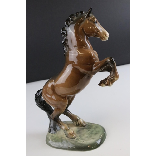 118 - Beswick Brown Shire Mare, model 818 together with Beswick Brown Mare facing left, model 976 and Besw... 