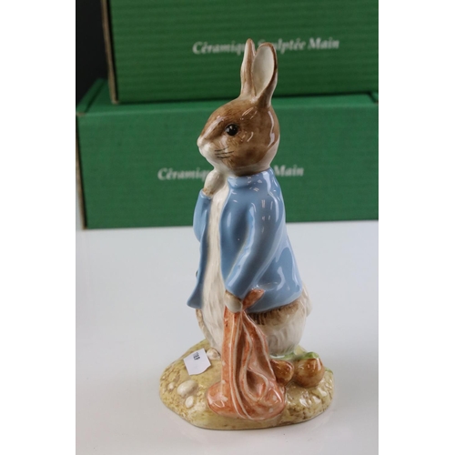 120 - Five Boxed Royal Doulton Beswick ware Beatrix Potter Limited Edition Figures including Peter Rabbit ... 