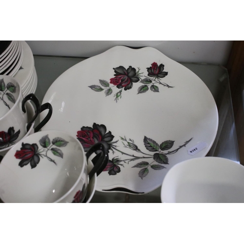 133 - Royal Albert ' Masquerade ' Tea Set comprising Tea Pot, Sandwich Plate, Milk Jug, Sugar Bowl, Eight ... 