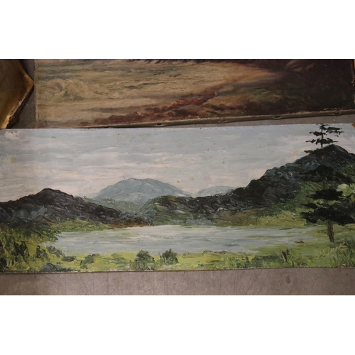 142 - A quantity of oil paintings and watercolours to include landscapes.