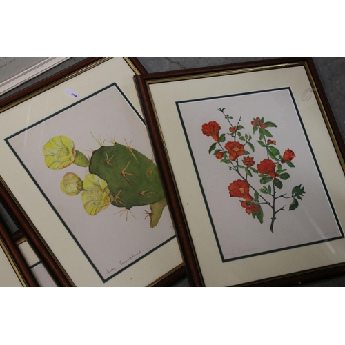 144 - Eight Framed and Glazed Prints of Jamaican flowers etc