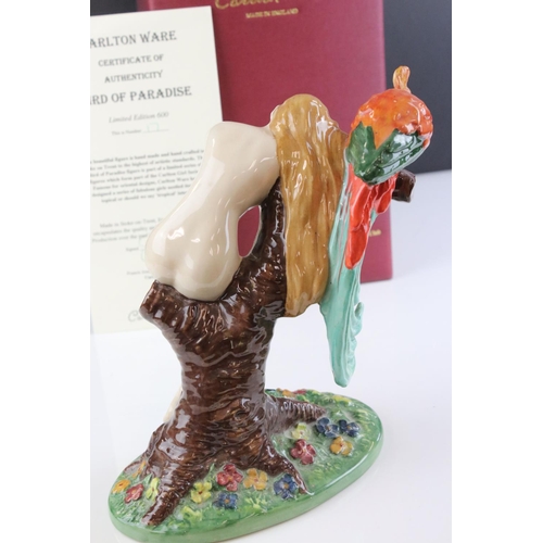 153a - Boxed Carltonware ' The Carlton Girl Bird of Paradise ' limited edition 17 with coa