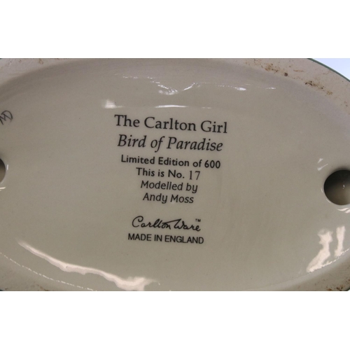 153a - Boxed Carltonware ' The Carlton Girl Bird of Paradise ' limited edition 17 with coa