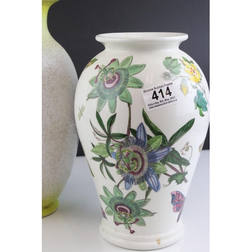 414 - Two vases to include a Portmeirion Botanic Garden example.