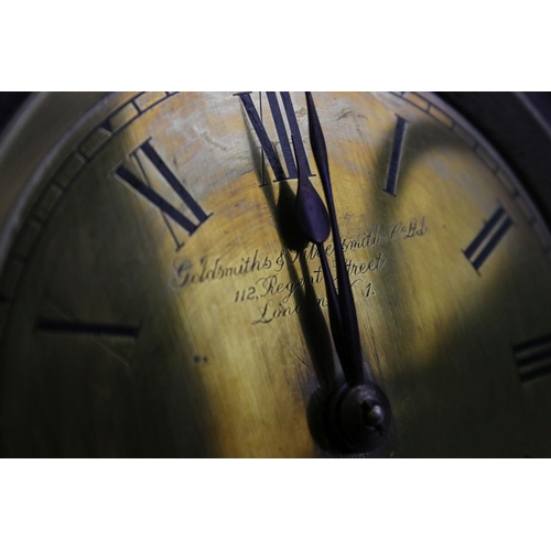 427 - Mahogany lancet shape mantel clock with French movement