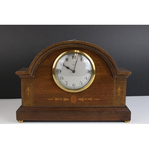 436 - A French Japy Freres platform escapement mantel clock.