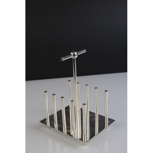 478 - Silver plated Christopher Dresser style toast rack