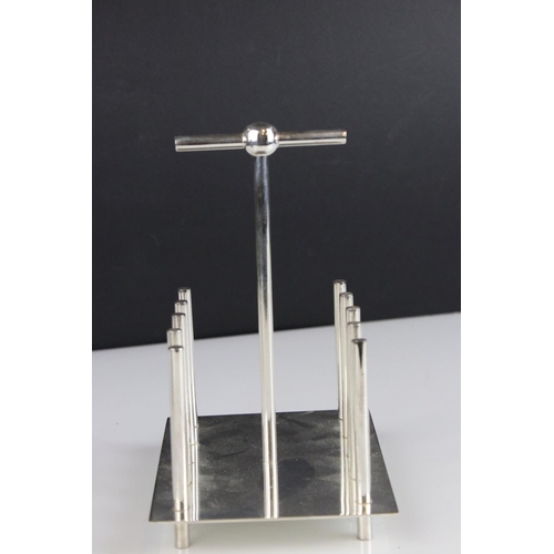 478 - Silver plated Christopher Dresser style toast rack